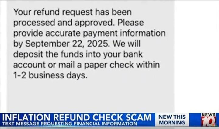纽约罗彻斯特惊现通膨退税支票诈骗